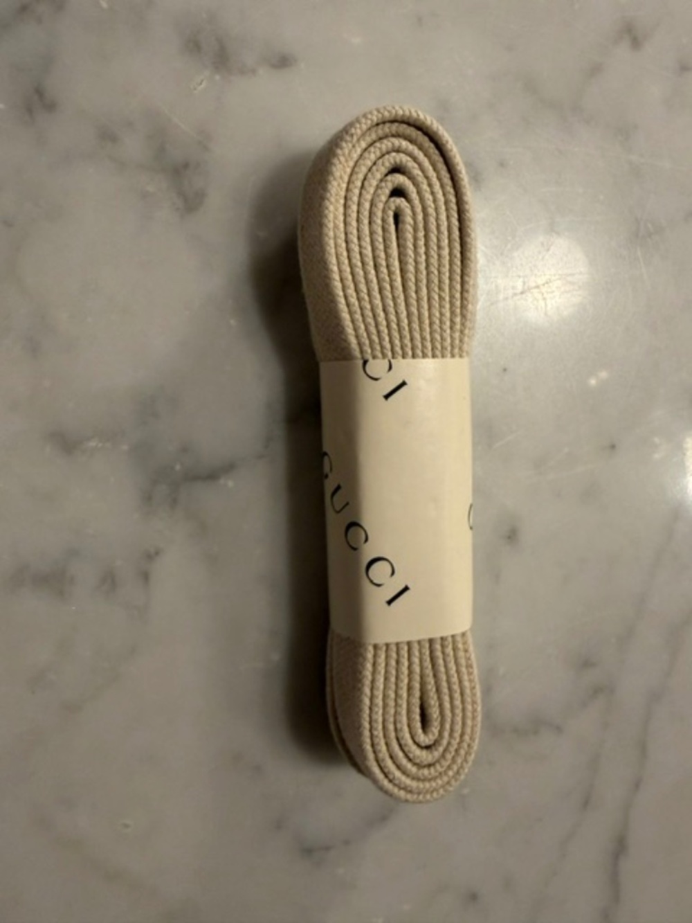 Gucci Beige Shoe Laces for Low Top Sneakers